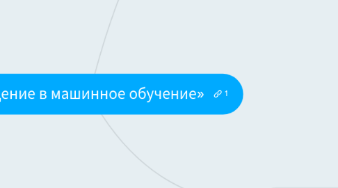 Mind Map: «Введение в машинное обучение»