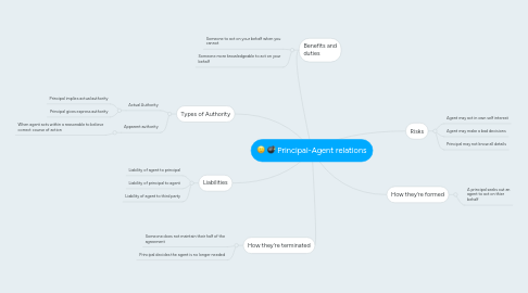 Mind Map: Principal-Agent relations