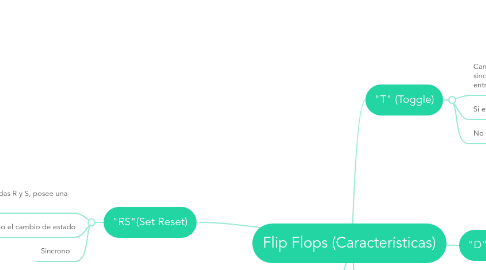 Mind Map: Flip Flops (Características)