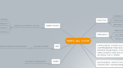 Mind Map: PERFIL DEL TUTOR