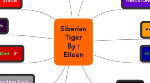 Mind Map: Siberian Tiger By : Eileen