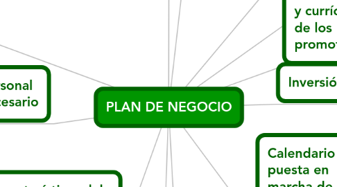 Mind Map: PLAN DE NEGOCIO