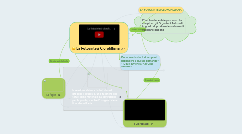 Mind Map: La Fotosintesi Clorofilliana