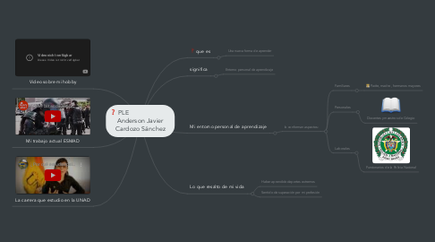 Mind Map: PLE                         Anderson Javier Cardozo Sánchez