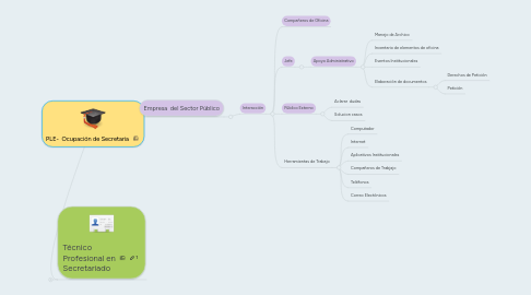 Mind Map: PLE- Ocupación de Secretaria