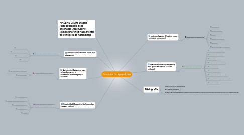 Mind Map: Principios del aprendizaje