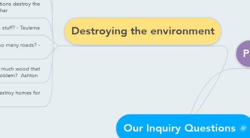 Mind Map: Our Inquiry Questions