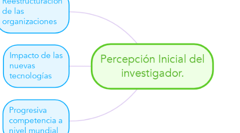Mind Map: Percepción Inicial del investigador.