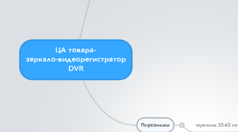 Mind Map: ЦА товара- зеркало-видеорегистратор DVR