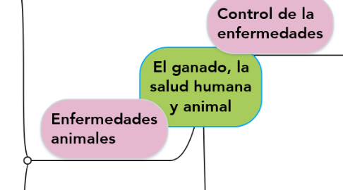 Mind Map: El ganado, la salud humana y animal