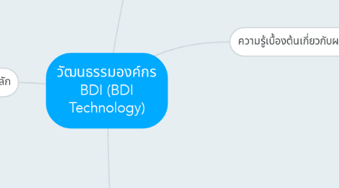 Mind Map: วัฒนธรรมองค์กร BDI (BDI Technology)