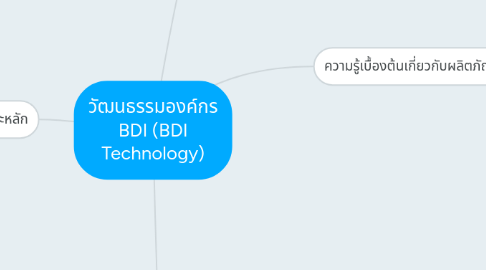 Mind Map: วัฒนธรรมองค์กร BDI (BDI Technology)