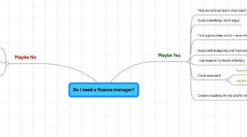 Mind Map: Do I need a finance manager?