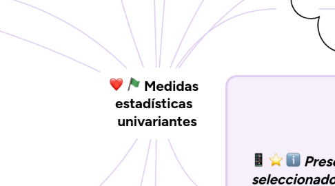 Mind Map: Medidas   estadísticas   univariantes