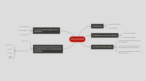 Mind Map: SOCIOLOGÍA