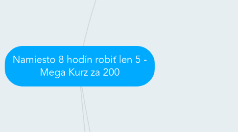 Mind Map: Namiesto 8 hodín robiť len 5 - Mega Kurz za 200