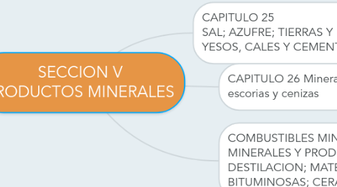 Mind Map: SECCION V PRODUCTOS MINERALES