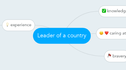 Mind Map: Leader of a country