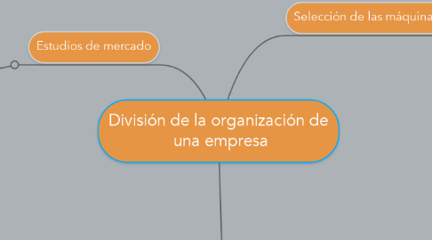 Mind Map: División de la organización de  una empresa