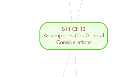 Mind Map: ST1 CH13 Assumptions (1) - General Considerations
