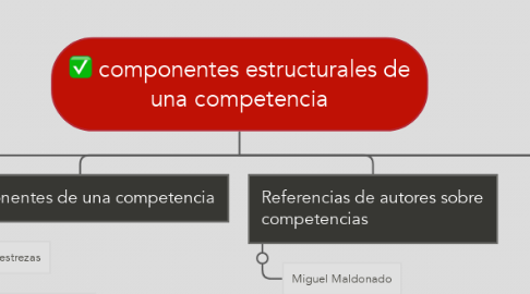 Mind Map: componentes estructurales de una competencia