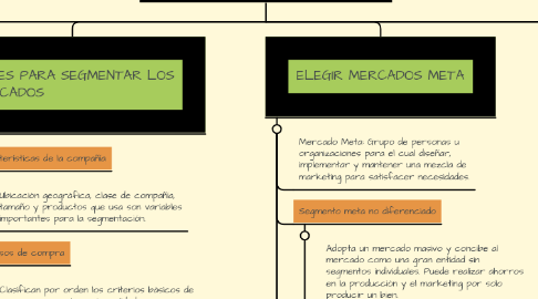 Mind Map: Segmentar y establecer mercados meta