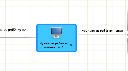 Mind Map: Нужен ли ребёнку компьютер?