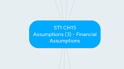 Mind Map: ST1 CH15 Assumptions (3) - Financial Assumptions