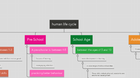 Mind Map: human life cycle