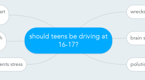 Mind Map: should teens be driving at 16-17?