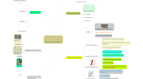 Mind Map: AGRICULTURA EN COLOMBIA