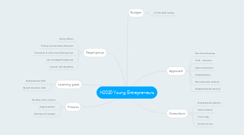 Mind Map: H2020 Young Entrepreneurs