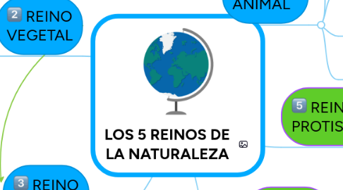 Mind Map: LOS 5 REINOS DE LA NATURALEZA