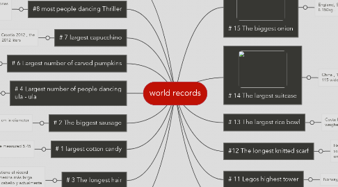 Mind Map: world records