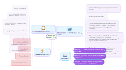 Mind Map: PROCESOS COGNITIVOS