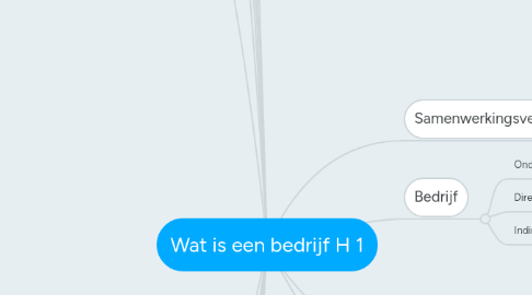 Mind Map: Wat is een bedrijf H 1