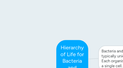 Mind Map: Hierarchy of Life for Bacteria and Archaea