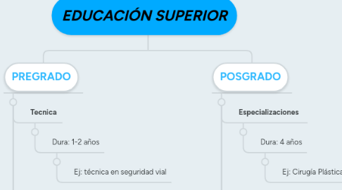 Mind Map: EDUCACIÓN SUPERIOR