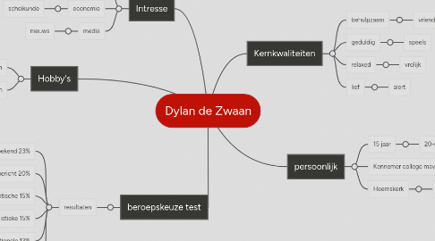 Mind Map: Dylan de Zwaan