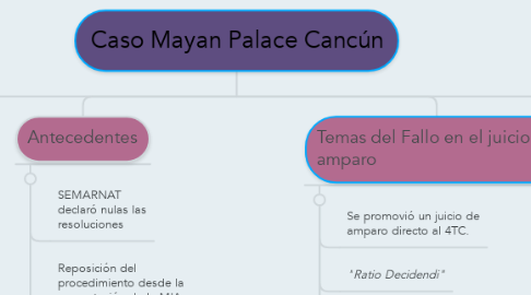 Mind Map: Caso Mayan Palace Cancún