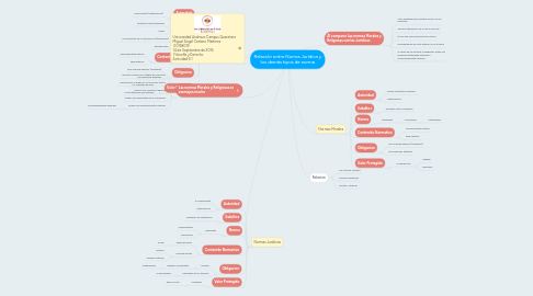 Mind Map: Relación entre Norma Jurídica y los demás tipos de norma