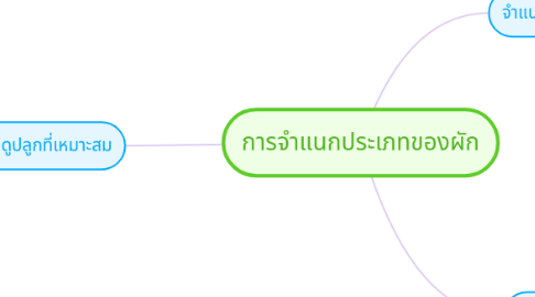 Mind Map: การจำแนกประเภทของผัก