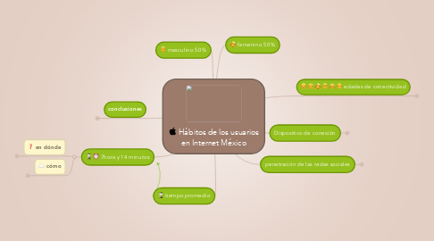 Mind Map: Hábitos de los usuarios en Internet México