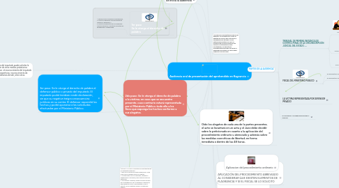 Mind Map: Audiencia oral de presentación del aprehendido en flagrancia