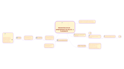 Mind Map: PRESENTACION DE APREHENDIDO EN DELITO FLAGRANTE