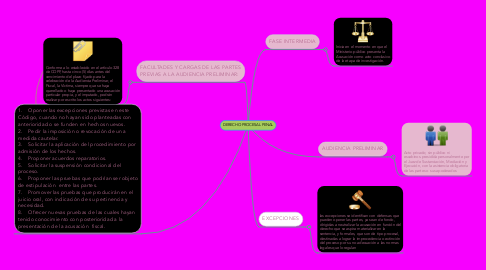 Mind Map: DERECHO PROCESAL PENAL