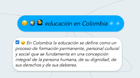 Mind Map: educación en Colombia
