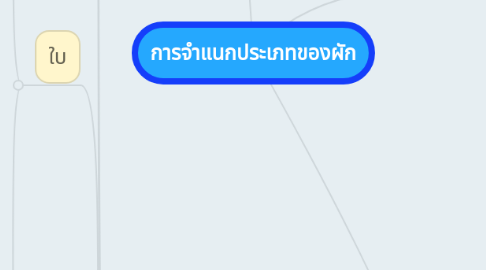 Mind Map: การจำแนกประเภทของผัก