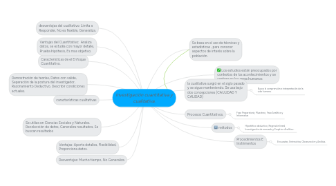 Mind Map: investigación cuantitativa y cualitativa.