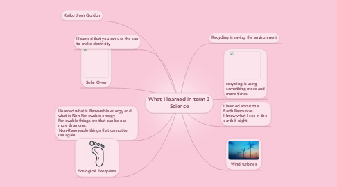 Mind Map: What I learned in term 3 Science